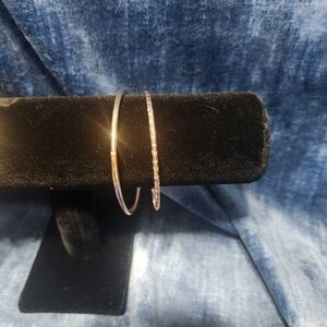Source Unknown Silver and Gold Bracelet Duo